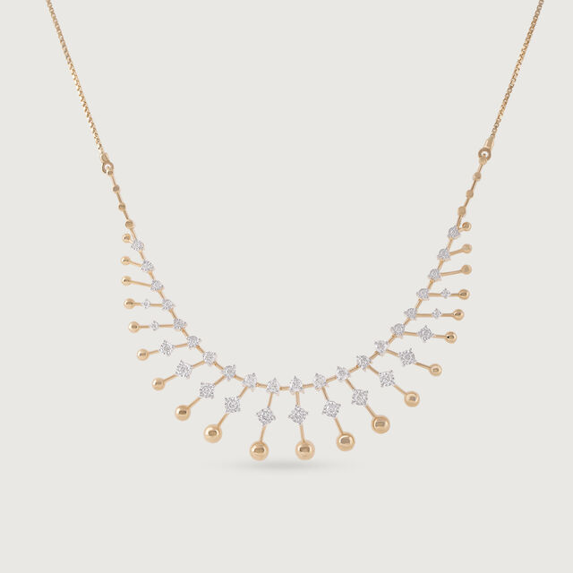 Retro Diva Gold & Diamond Necklace,,hi-res image number null