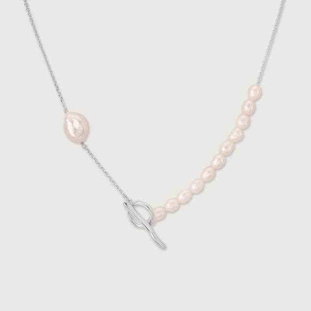 Playful Chic Silver Necklace,,hi-res image number null