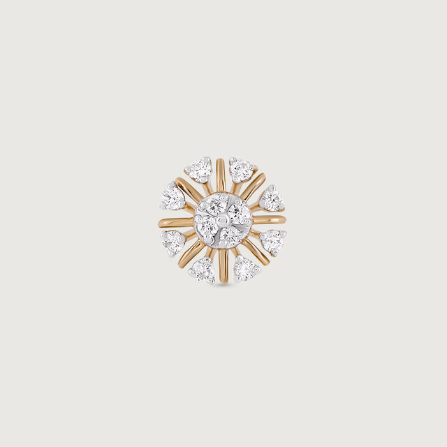 Dawn's Glow Gold and Diamond Nose Pin,,hi-res image number null