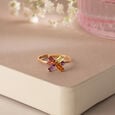 Colourful Statement Pink Tourmaline & Gold Finger Ring,,hi-res view 1