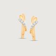 Delicate Filigree Diamond Hoop Earrings,,hi-res view 3