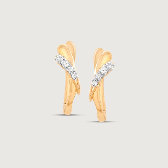 Delicate Filigree Diamond Hoop Earrings,,hi-res image number null