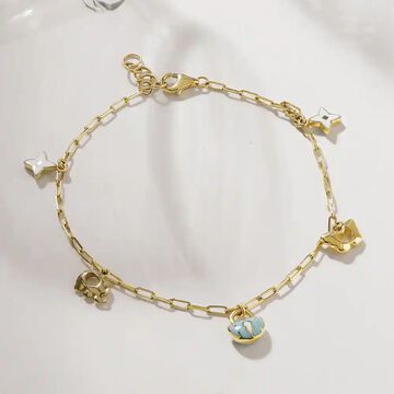 18KT Charming Aurora Ensemble Yellow Gold Bracelet