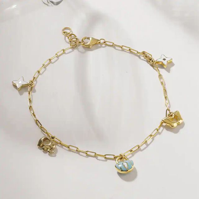 18KT Charming Aurora Ensemble Yellow Gold Bracelet,,hi-res image number null