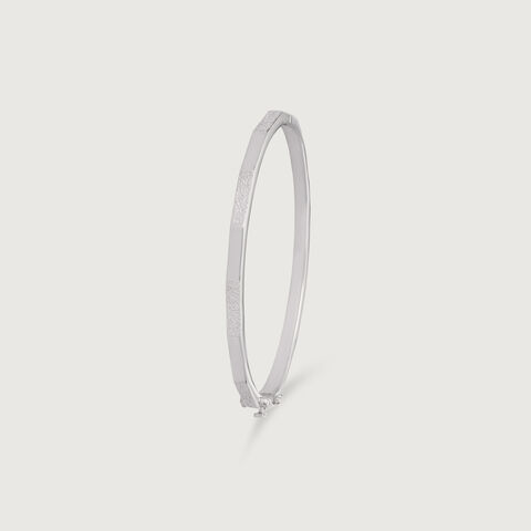Edgy Angular Silver Bangle