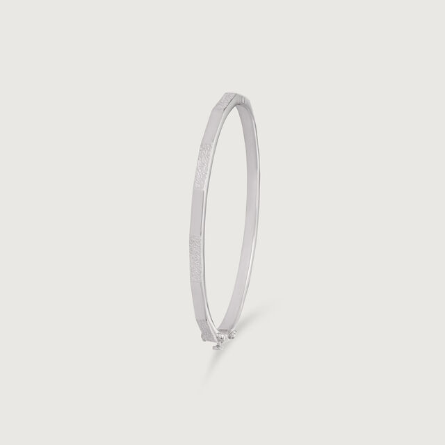 Edgy Angular Silver Bangle,,hi-res image number null