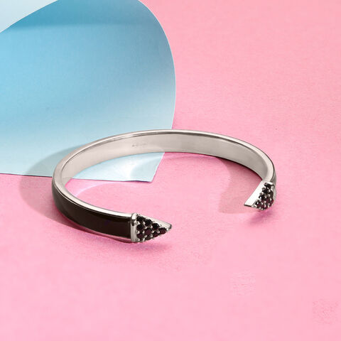 Bold Glint Silver Bangle