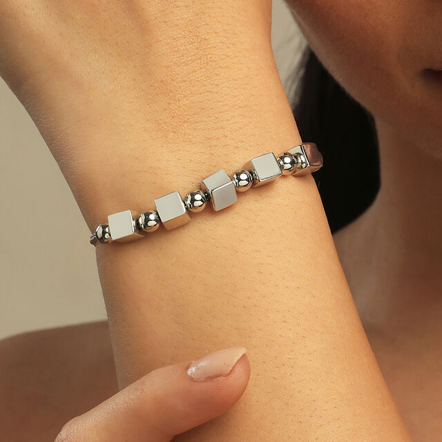 Chic Cubes Silver Bracelet,,hi-res image number null