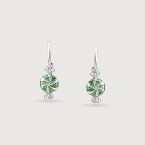 Fresh Twist Silver Drop Earrings