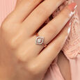 Vintage Glam Gold & Diamond Finger Ring,,hi-res view 3