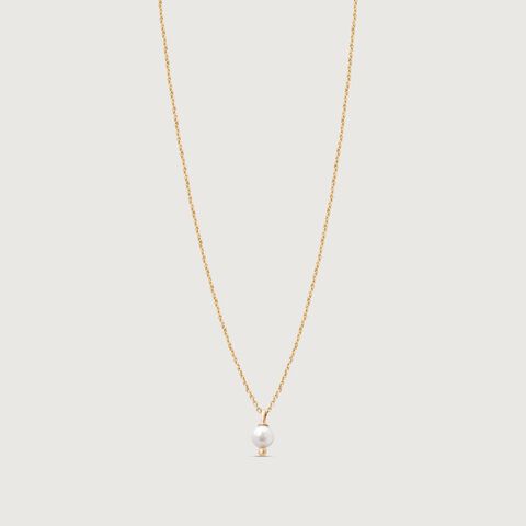 Stellar Loop Pearl Necklace