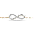 14 KT Yellow Gold Infinity Diamond Bracelet,,hi-res view 4