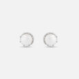 Gorgeous Pearl Silver Stud Earrings,,hi-res view 3