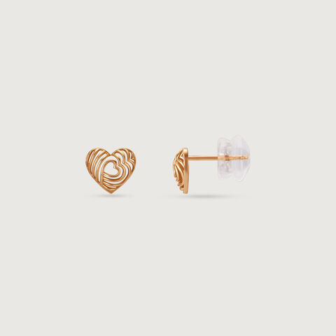 Endless Love Gold Stud Earrings