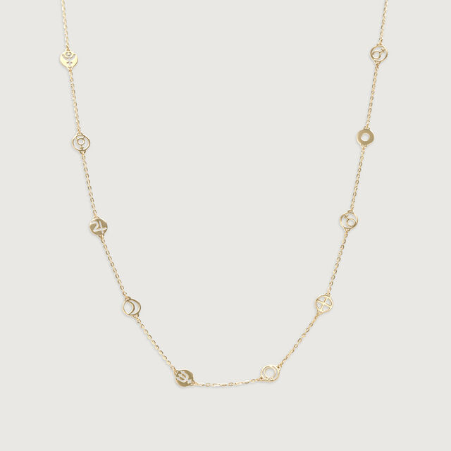 Harmonious Balance 14KT Navagraha Haram Necklace,,hi-res image number null