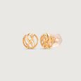 Graceful Swirl Gold Stud Earrings,,hi-res view 4