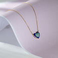 Protecting Love Evil Eye Gold & Diamond Pendant with Chain,,hi-res view 1