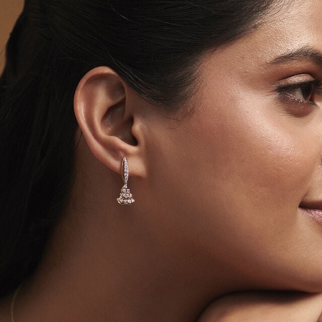 Radiant Layered Diamond Jhumka,,hi-res image number null