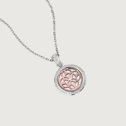 Floral Luminous Silver Pendant