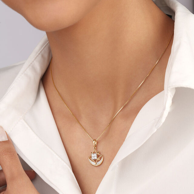 Heavenly Balance 14KT Diamond Pendant,,hi-res image number null