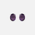 Vibrant Purple Silver Stud Earrings,,hi-res view 3
