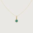 Sleek Contemporary Emerald Gold Pendant,,hi-res view 4
