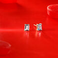 Chic Structured Blue Topaz Gold Stud Earrings,,hi-res view 1