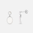 Luminous Pearl Silver Drop Earrings,,hi-res view 4