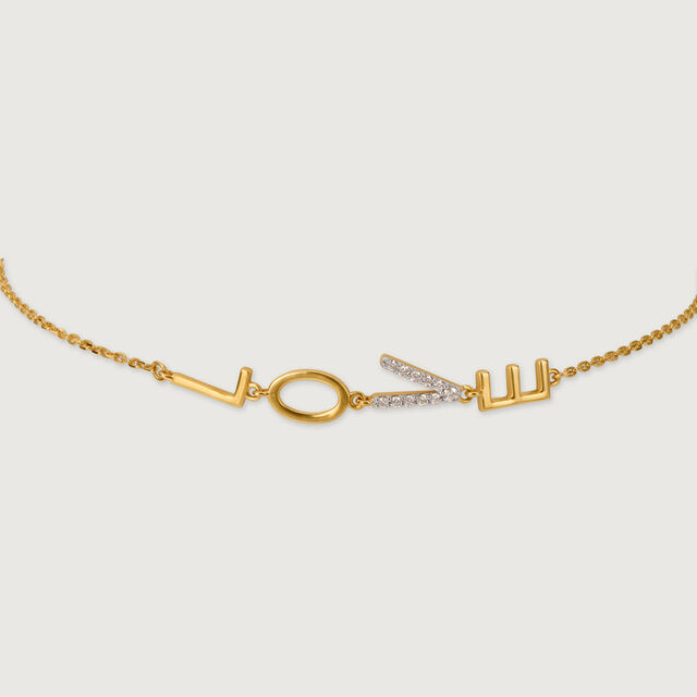 Cupid Charm 14KT Gold & Diamond Bracelet,,hi-res image number null