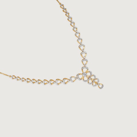 Delicate Bowtie Gold & Diamond Necklace