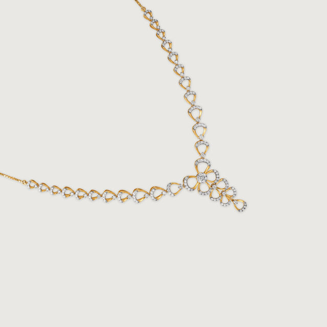 Delicate Bowtie Gold & Diamond Necklace,,hi-res image number null