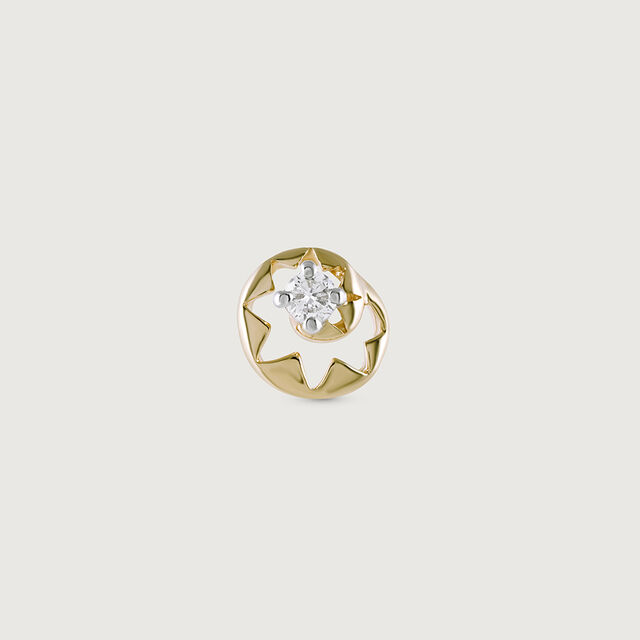 Lippan Tapestry Gold & Diamond Nose Pin,,hi-res image number null