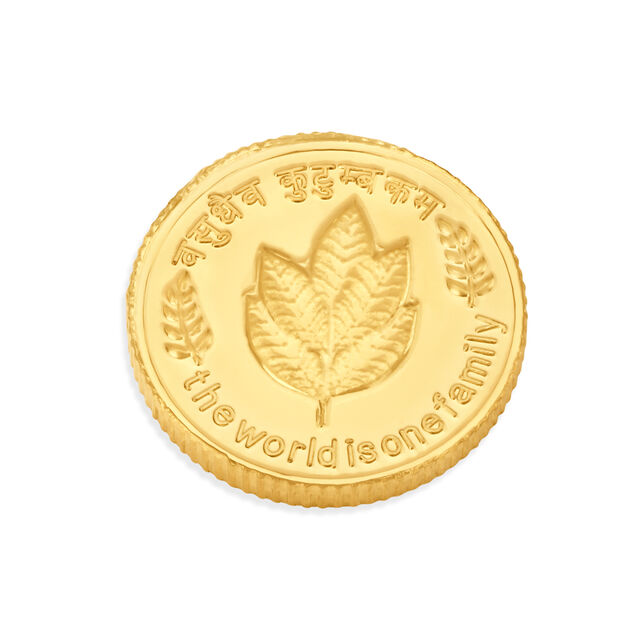 5 GM 24 Karat Mango Leaf Gold Coin,,hi-res image number null