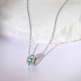 Mosaic Magic Silver Necklace,,hi-res view 1