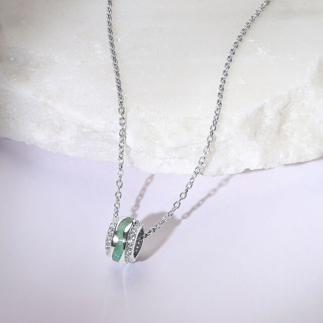 Mosaic Magic Silver Necklace,,hi-res image number null