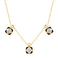 18 KT Yellow Gold Abstract Glimmer Diamond Necklace,,hi-res view 2