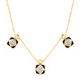 18KT Yellow Gold Abstract Glimmer Diamond Necklace,,hi-res view 2
