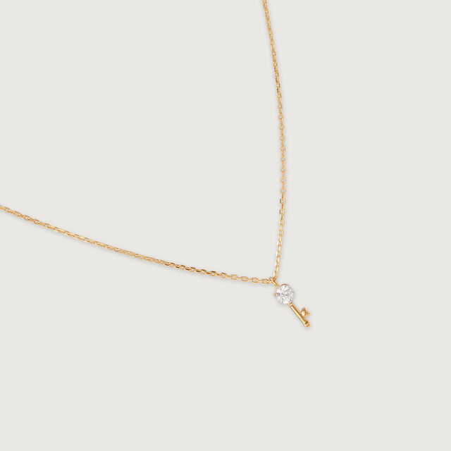 Key Charm 14 Kt Gold Necklace Set,,hi-res image number null