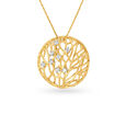 18KT Friends of Bride Yellow Gold and Diamond pendant,,hi-res view 1