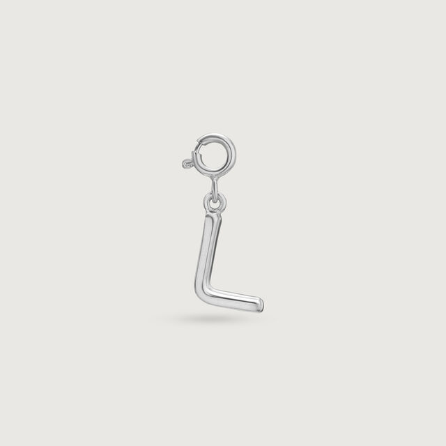 Elegant Initial L Silver Charm,,hi-res image number null