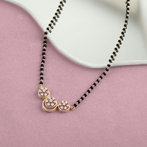 Floral Luminance Gold and Diamond Mangalsutra