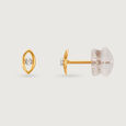 Shimmering Eye 14 Kt Gold and Diamond Stud Earrings,,hi-res view 4
