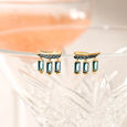 Skyline Sparkle 14KT London Blue Topaz Drop Earrings,,hi-res view 1