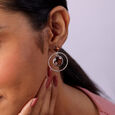Contemporary Chic Silver Drop Earrings,,hi-res view 1