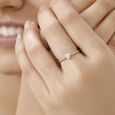 14KT Rose Gold Heart Shaped Diamond Ring,,hi-res view 3