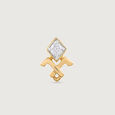 Mirrored Starlight Gold & Diamond Nose Pin,,hi-res view 2