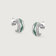 Sway Stunner Silver Hoop Earrings,,hi-res view 3
