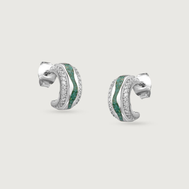 Sway Stunner Silver Hoop Earrings,,hi-res image number null