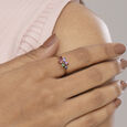 Twilight Bloom Amethyst & Gold Finger Ring,,hi-res view 2