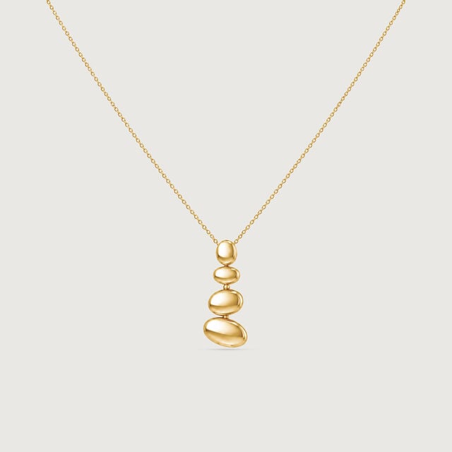Balanced Pebble Gold Pendant,,hi-res image number null